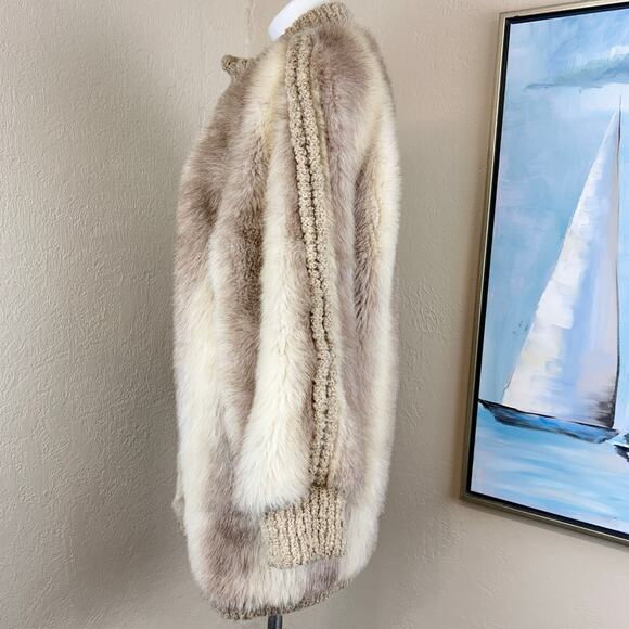 Vintage D'Espririt Faux
Fur Jacket Knit Collar, Cuffs &
Accents Union Made - Picture 3 of 8